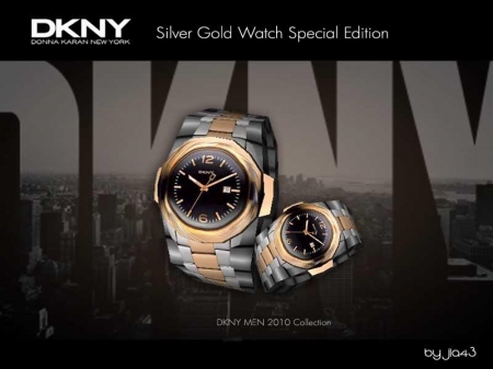 Часы DKNY с серебром и золотом