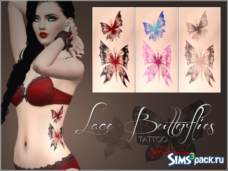 Татуировки Бабочки от Pralinesims