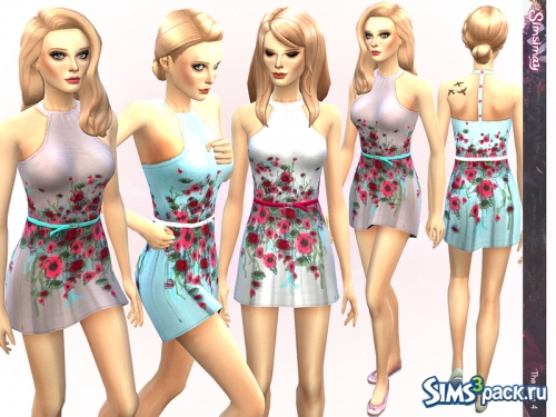 Платье с цветочным принтом от Simsimay