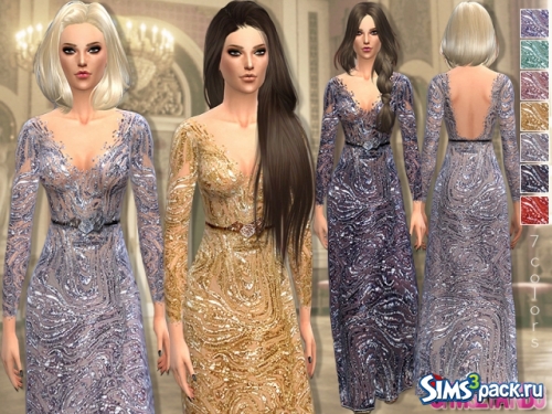 Женское платье Lace sequin gown - 28 от sims2fanbg