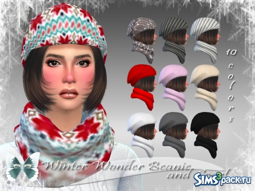 Зимняя шапка и шарф от Ms Blue