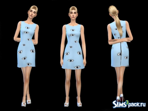 Платье Blue comic minidress - sweet - от simsoertchen