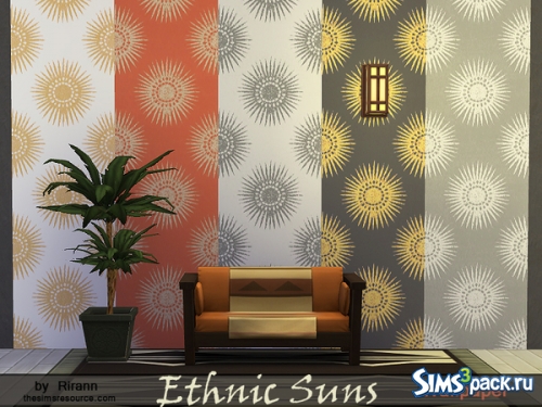 Обои "Ethnic Suns Wallpaper" от Rirann