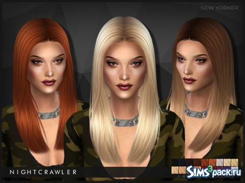 Женская прическа NewYorker от Nightcrawler Sims