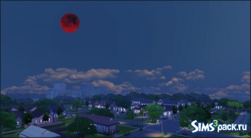 Мод на луну "Blood Moon" от Sims4-Downloads