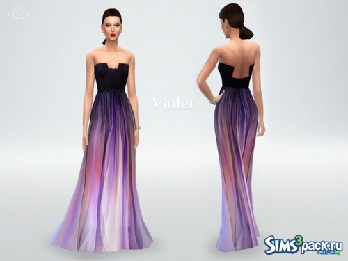 Вечернее платье Silk ombre gown Violet от starlord
