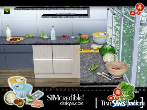 Набор обьектов "Funny Kitchen series - Time To Salad" от SIMcredible