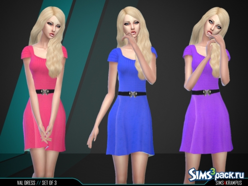 Платье Val Set of 3 от SIms4Krampus