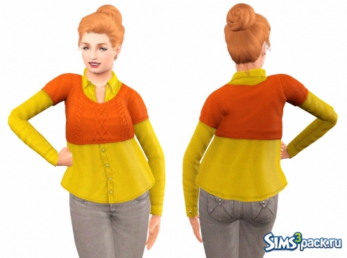 Свитер Sweater Blouse For Elder Female от Sim mania