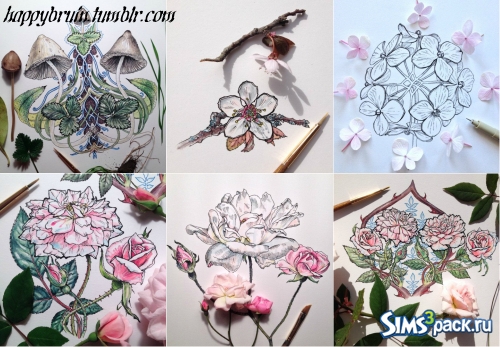 Сет картин Flower Paints от SmileDead