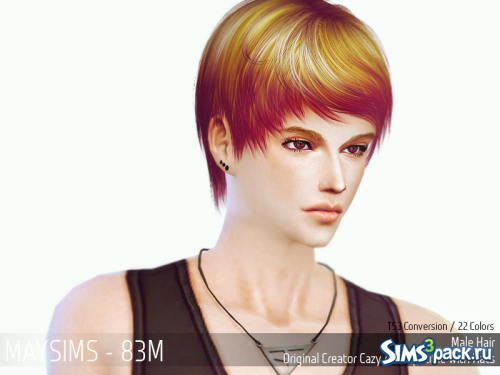 Мужская причёска_Hair83M (TS3 Conversion) от May Sims