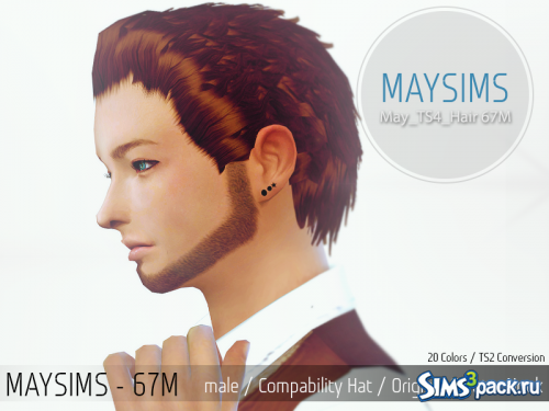 Мужская причёска_Hair67M (TS2 Conversion) от May Sims