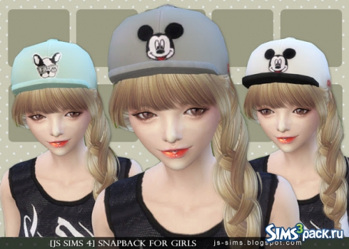 Кепка For Girls от [JS SIMS 4]