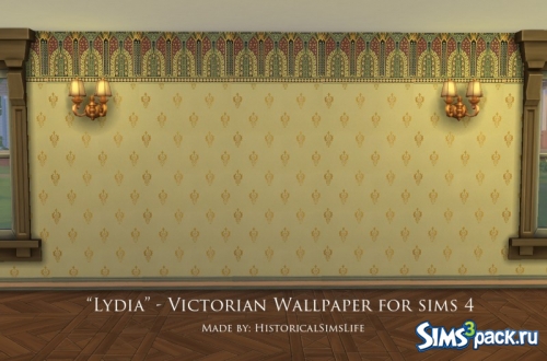 Обои "Lydia - Victorian Wallpaper" от History Lover’s Sims Blog