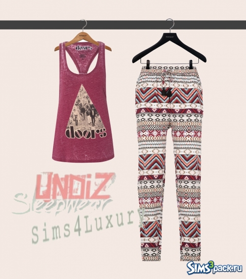 Сет домашней одежды Undiz homewear Set 3 от sims4luxury