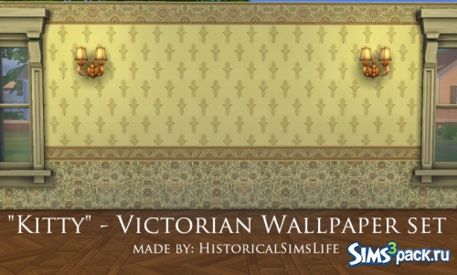 Обои Kitty – Victorian Wallpaper Set от History Lover’s Sims Blog
