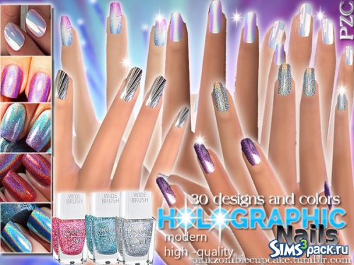 Маникюр Holographic Nails Collection-30 different nails от Pinkzombiecupcakes