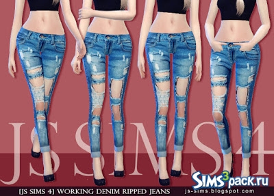 Рваные джинсы от JS SIMS 4