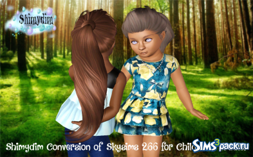 Длинный хвост Skysims 266 Conversion Child and Toddler от ShimydimSims