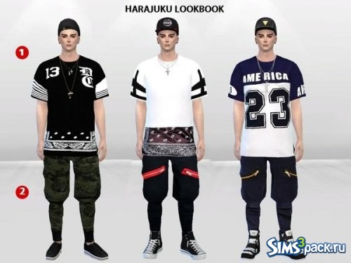 Набор мужской одежды Harajuku 