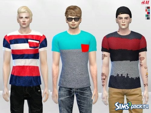 Набор мужских футболок Striped and Curved от McLayneSims