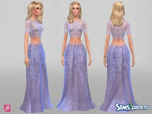 Длинная юбка Lilac Glitter от Alexandra_Sine