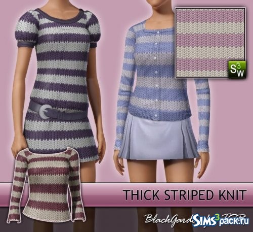 Вязаная текстура Thick Striped Knit