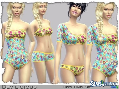 Сет бикини Floral Bikini Set от Devilicious