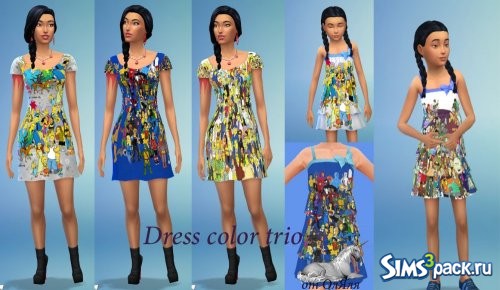 Dress color trio / Платье цветное трио 