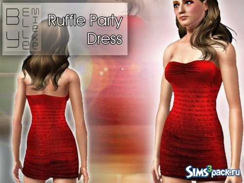 Платье с оборками для вечеринок