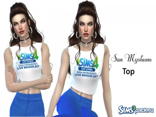 Топ San Myshuno Top от Charmy Sims Portfolio