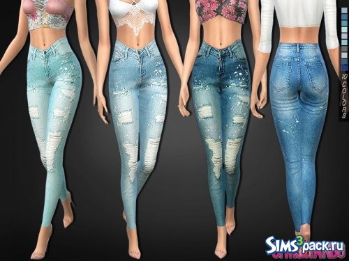 Высокие джинсы - скинни от sims2fanbg