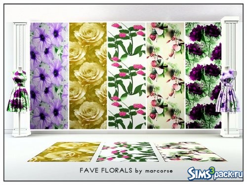 Текстуры Fave Florals от marcorse