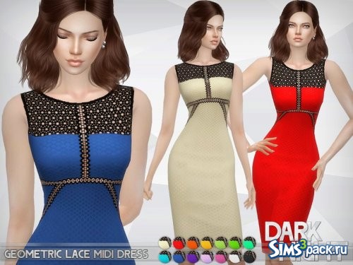 Миди - платье Geometric Lace от DarkNighTt
