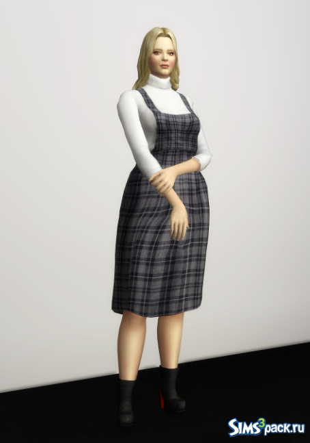 Комплект Overall Skirts / Turtleneck