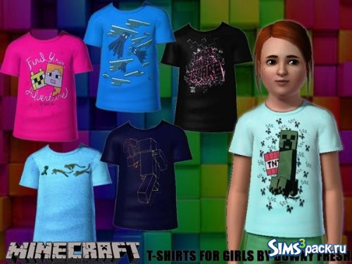 Футболки Minecraft для девочек от Downy Fresh