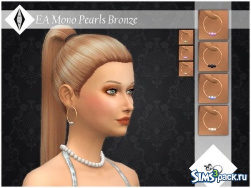 Серьги EA Mono Pearls Bronze 