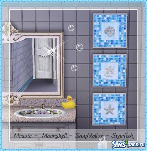Картины Mosaic - Moonshell - Sanddollar - Starfish от lillka