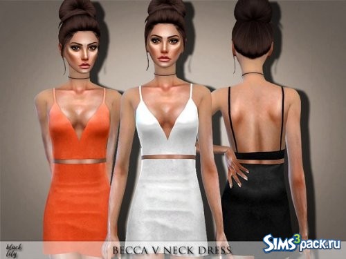 Платье Becca V Neck от Black Lily