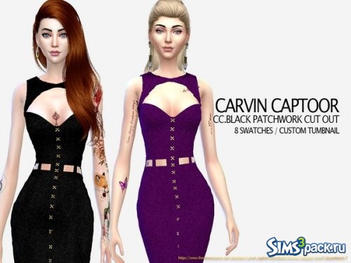 Платье CC.Black Patchwork Cut Out от carvin captoor
