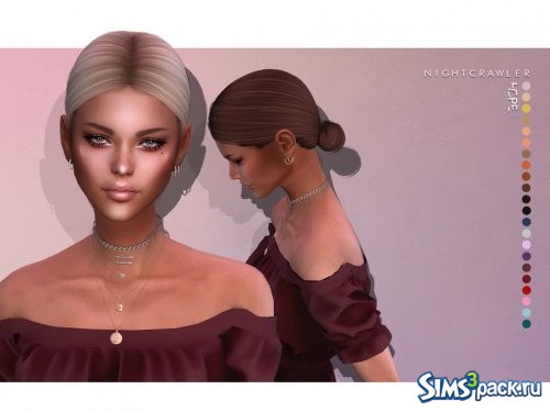 Прическа Hope от Nightcrawler Sims
