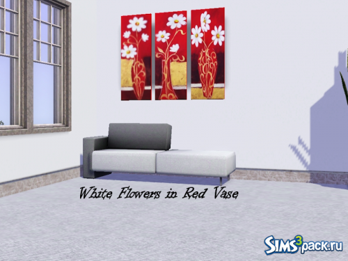 Картина White Flowers in Red Vases от twosister42