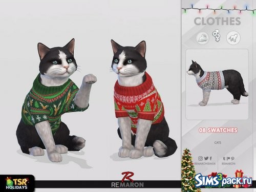 Свитер для кошек Christmas от remaron