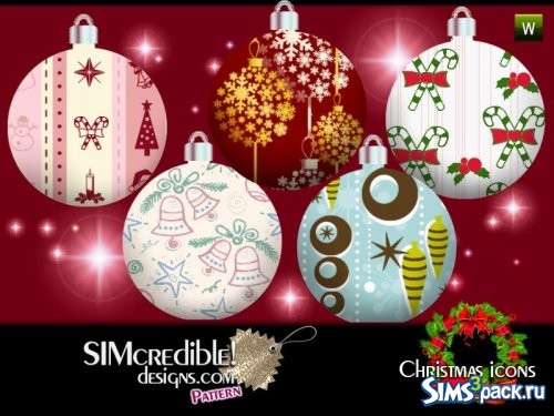 Текстуры Christmas Icons от SIMcredible!