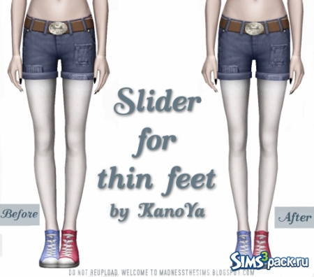 Слайдер для создания худых ног от KanoYa