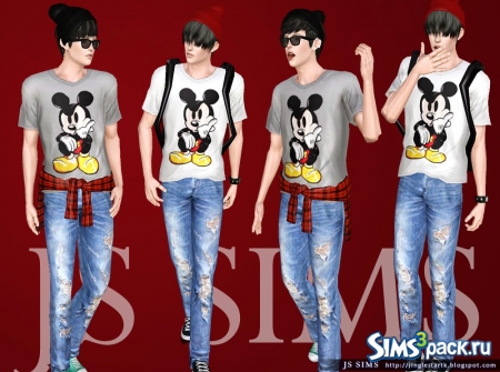 Футболка с Микки и джинсы от JS Sims
