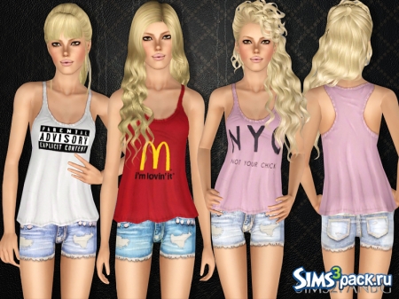 Топ с шортами от Sims2fanbg