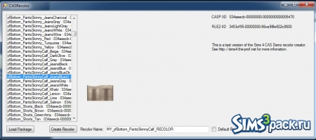 Программа The Sims 4 CAS Recolor Tool