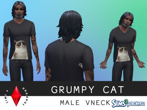 Мужская рубашка Grumpy Cat от SIms4Krampus