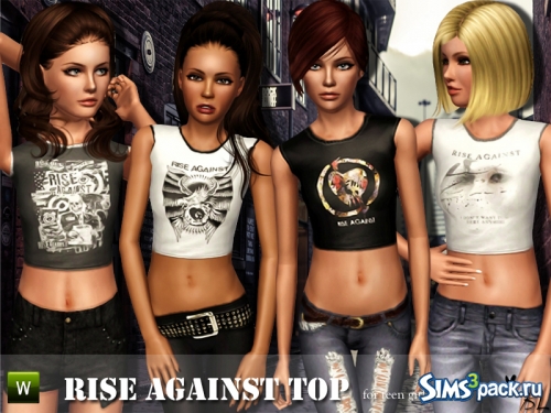 Подростковые топы Rise Against от Black Lily
